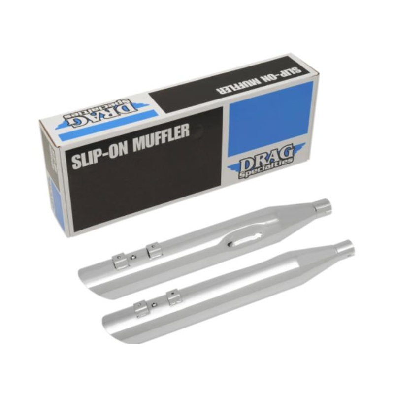 Drag Specialties Slashdown Slip-On Muffler – 4in. – Chrome 1801-1187