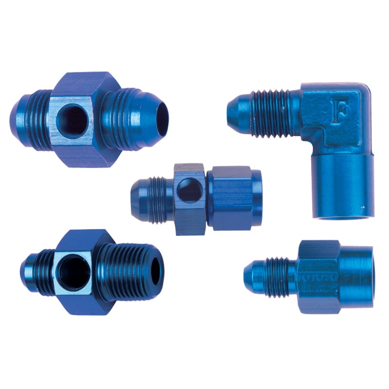 Fragola -4ANx 1/8 FPT Gauge Adapter-Straight – Black