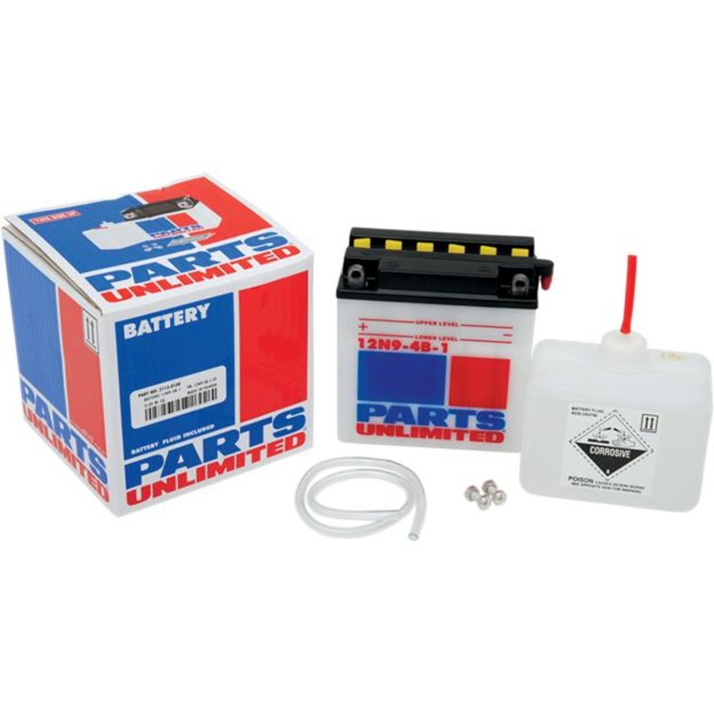 Parts Unlimited 12V Conventional Battery Kit 12N7D-3B-FP