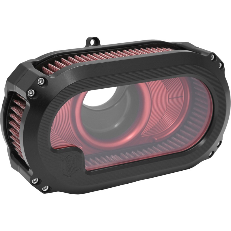 Kens Factory 563-03142 Nl Air Cleaner W/Glass Blkw/Red Cvo `23 Rg Flhx `24