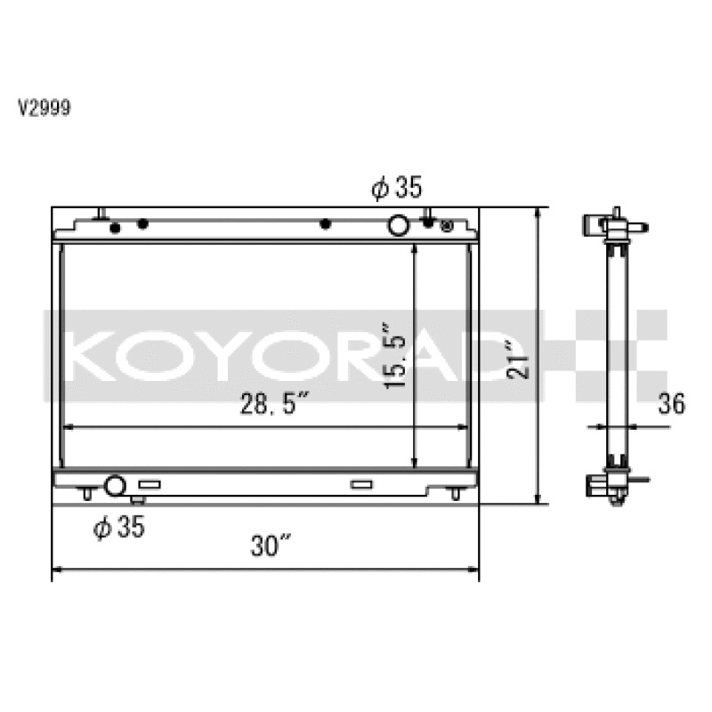 Koyo 07-08 Nissan 350Z VQ35HR (MT) Radiator