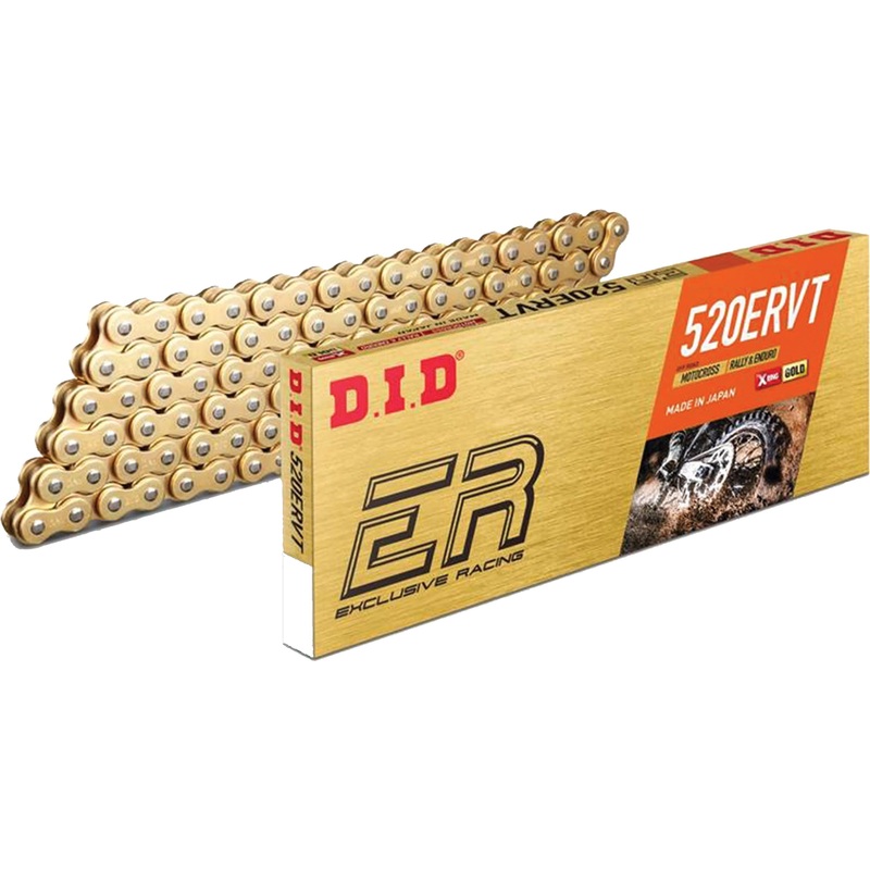 D.I.D 520 ERVT Series X-Ring Chain – 118 Links – Gold 520ERVT118FB