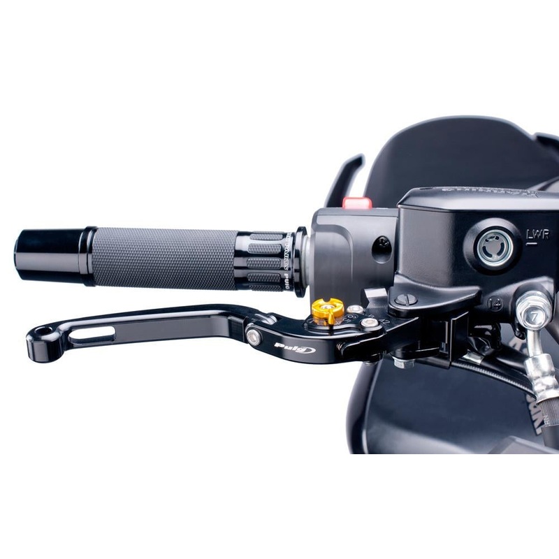 PUIG Hi-Tech Extendable/Folding Clutch Lever – Black 8609N