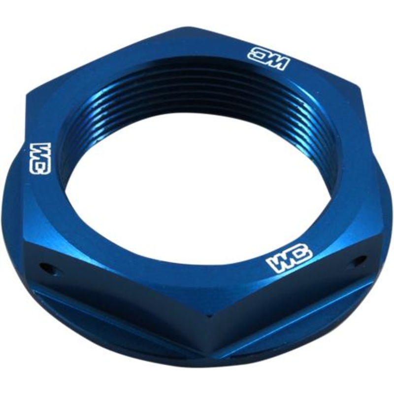 Works Connection Steering Stem Nut – Blue 24-360