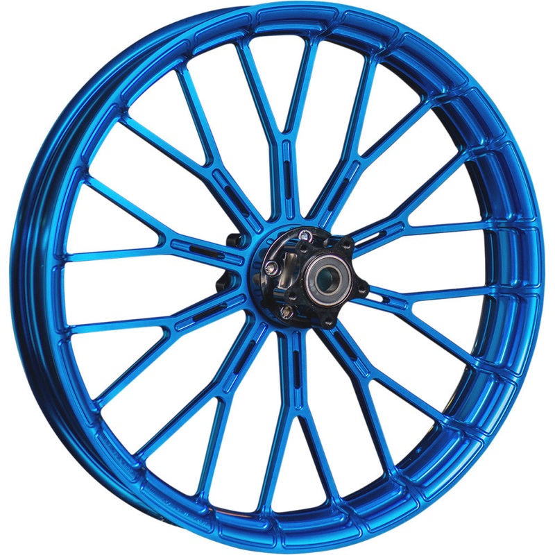 Arlen Ness Forged Billet Y-Spoke Rear Rim – 18in. x 5.50in. – Blue 71-544