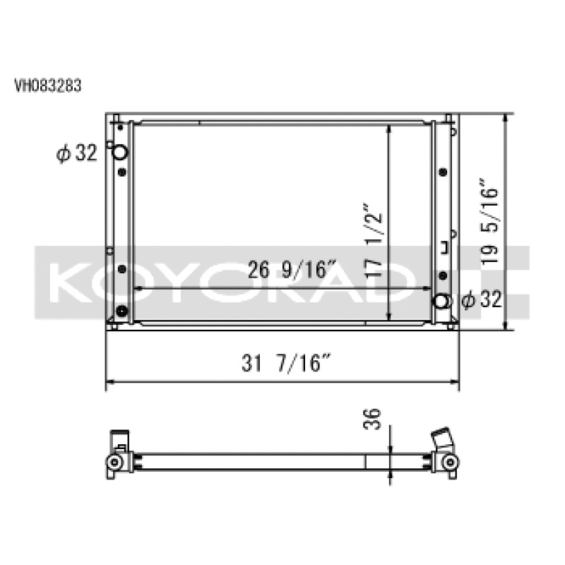 Koyo 2016-2018 Honda Civic 1.5L Radiator (Excl. Type R)