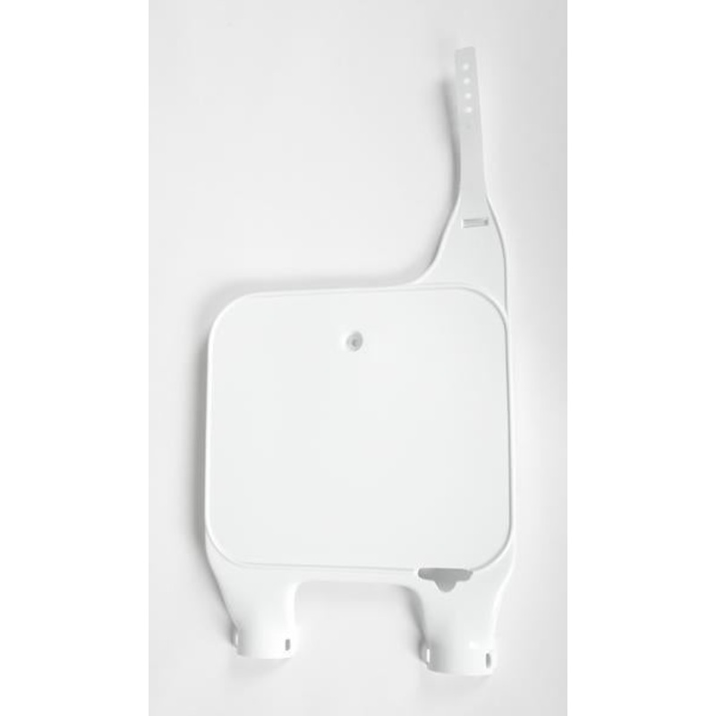 UFO Plastics Front Number Plate (Inverted Fork) – White HO02629041