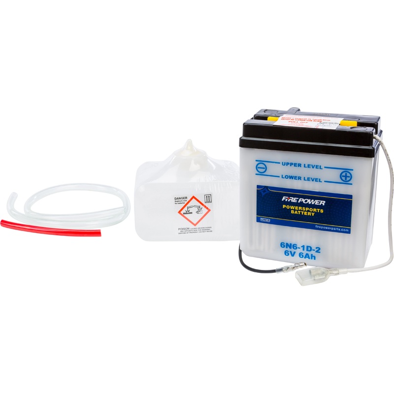 Fire Power Conventional 6V Standard Battery with Acid Pack 6N6-1D-2