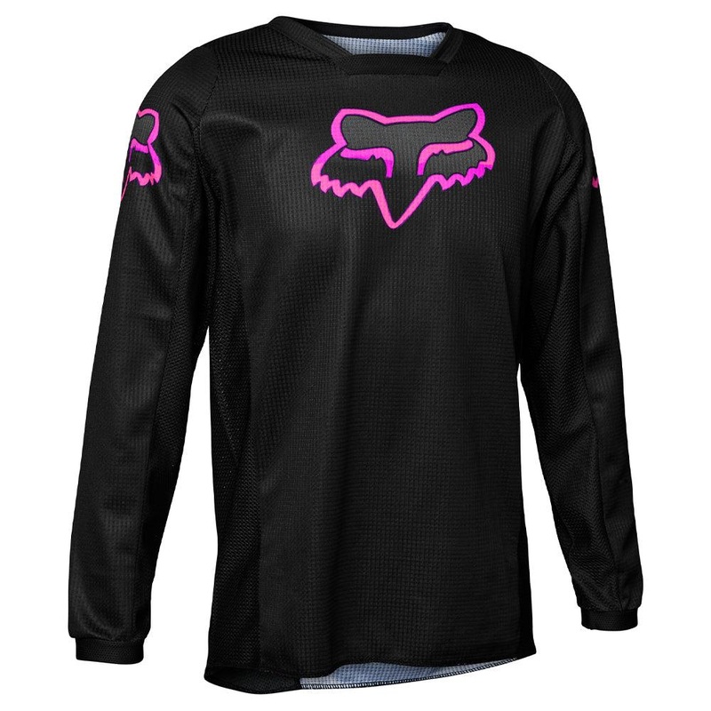 FOX 2023 180 BLACKOUT YOUTH GIRLS JERSEY – BLACK/PINK S