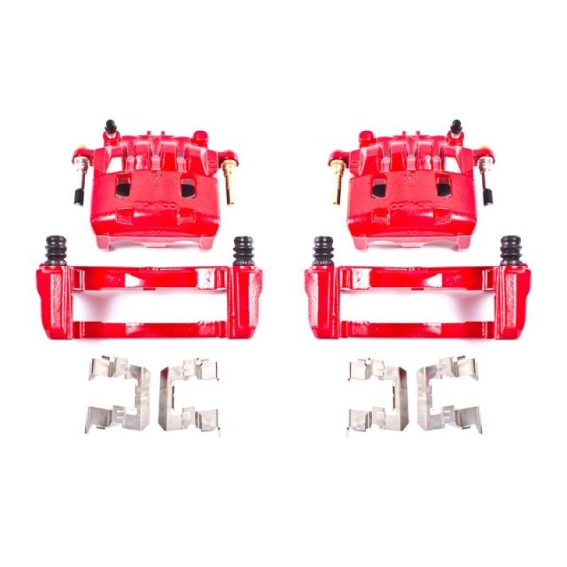 Power Stop 16-17 Subaru Crosstrek Front Red Calipers w/Brackets – Pair