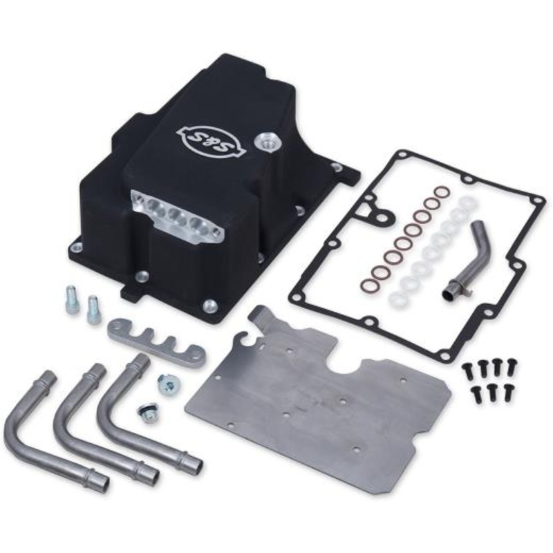 S&S Cycle Installation Kit for T143 Long Block Engine – Black 310-0870