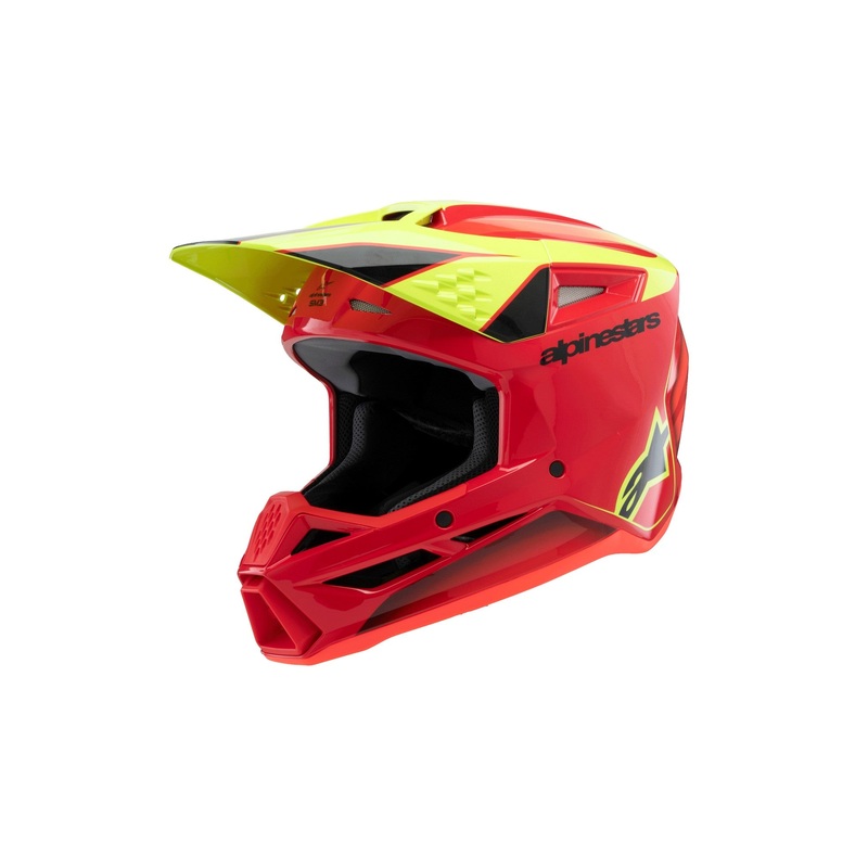 ALPINESTARS 2025 YOUTH SUPERTECH M3 FRAY HELMET – RED YELLOW FLUO BLACK GLOSSY S