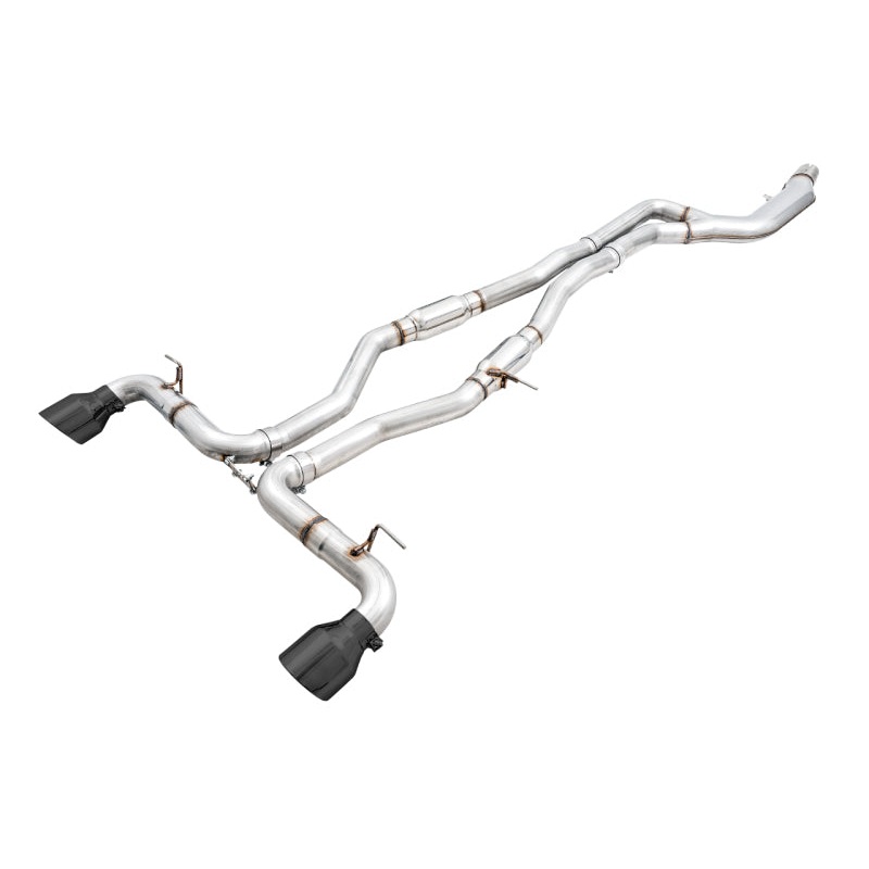 AWE 2020 Toyota Supra A90 Resonated Track Edition Exhaust – 5in Diamond Black Tips