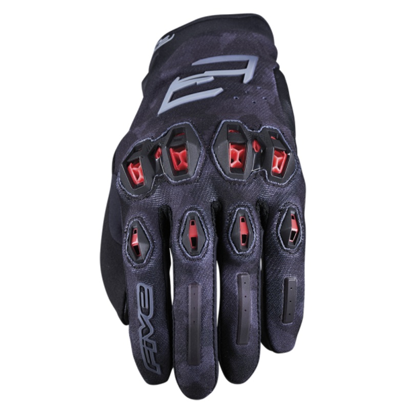 FIVE STUNT EVO 2 GLOVES – CAMO BLACK/RED S