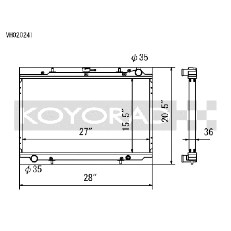 Koyo 90-96 Nissan 300ZX 3.0L Non Turbo MT Radiator
