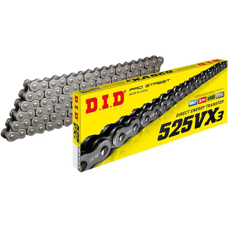 D.I.D 525VX3 X-Ring Series Chain – 110 Links – Natural 525VX3X110ZB