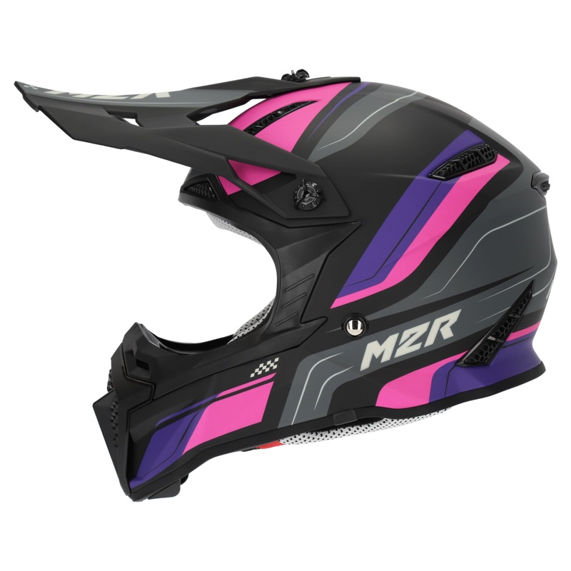 M2R YOUTH X2.1 PULSE PC-7F HELMET – PINK/PURPLE S