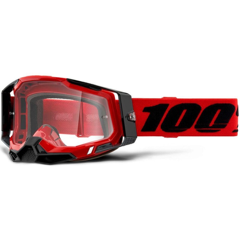 100% RACECRAFT 2 GOGGLE – RED (CLEAR)