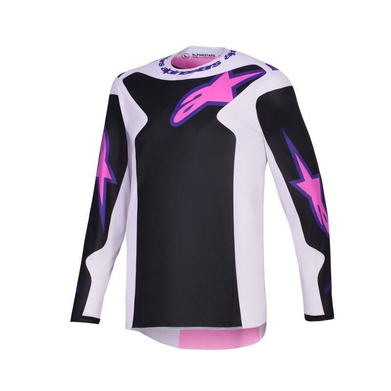 ALPINESTARS 2026 FLUID GRID JERSEY – BLACK LIGHT GREY PURPLE S