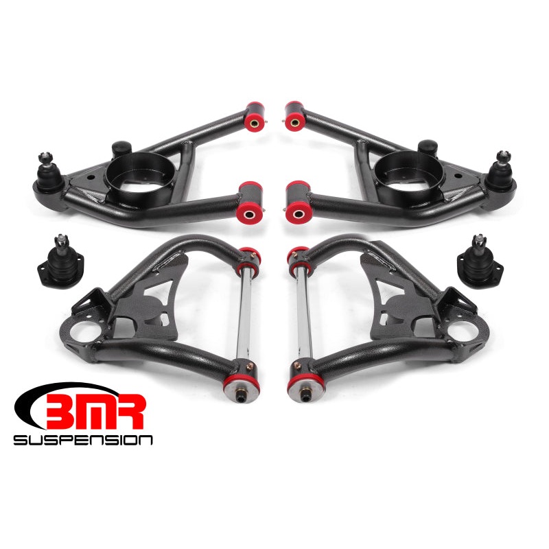 BMR 64-72 A-Body Upper And Lower A-Arm Kit – Black Hammertone