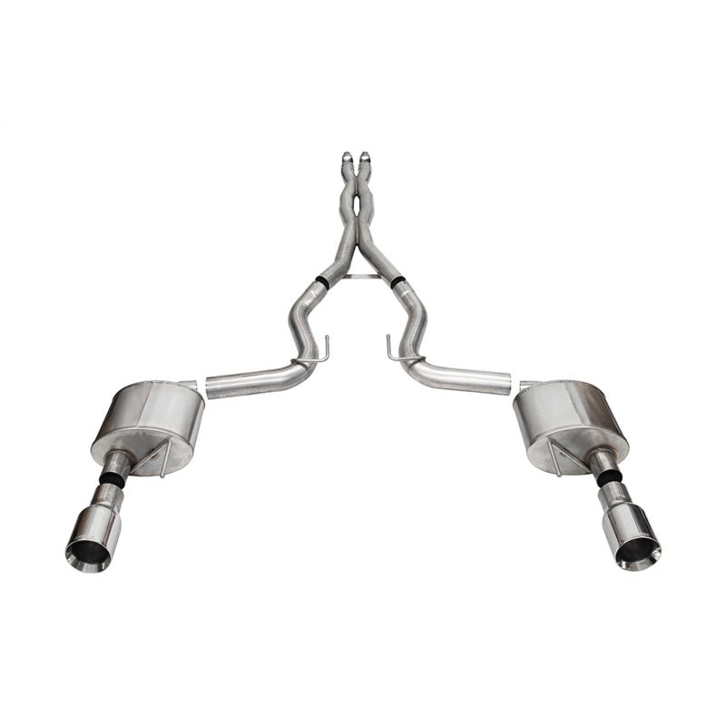 Corsa 24+ Ford Mustang GT Xtreme CatBack Exhaust Sys 3.0in Dual Rear Exit w/4.5in StraightCut Tips