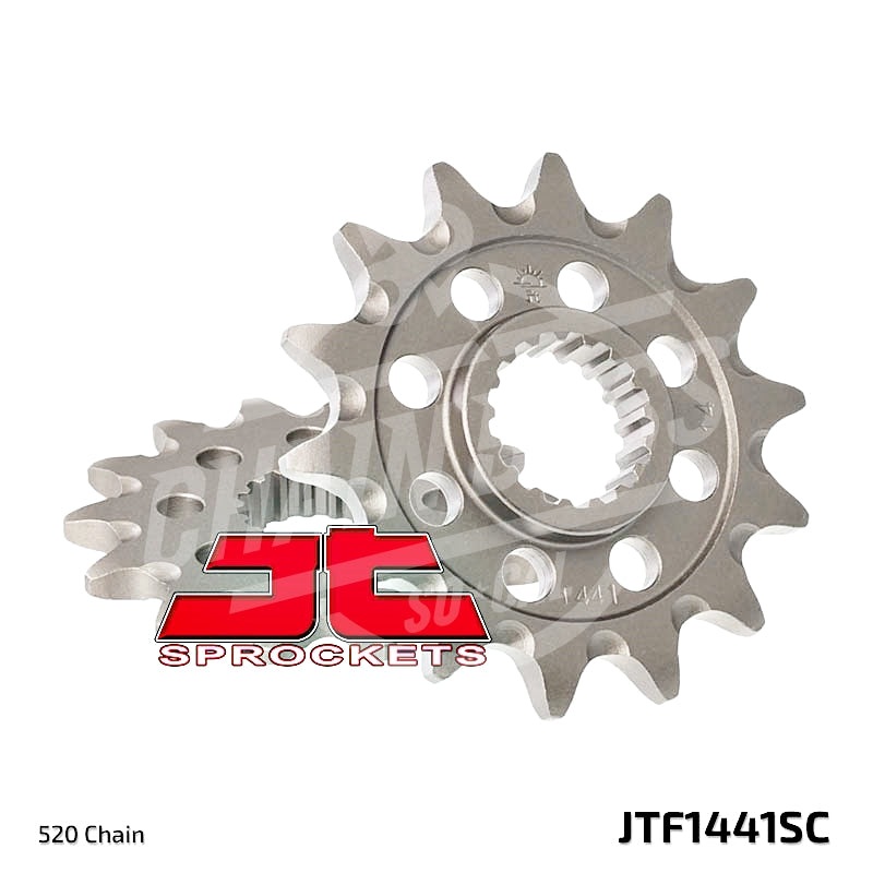 JT Sprockets 520 Front Sprocket Self Cleaning Steel 14T Natural JTF1441.14SC