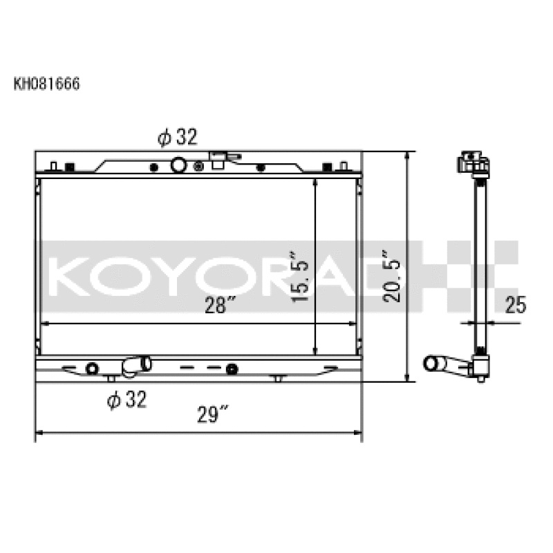 Koyo 04-08 Acura TSX 2.4L (MT) Racing Radiator – 25MM CORE