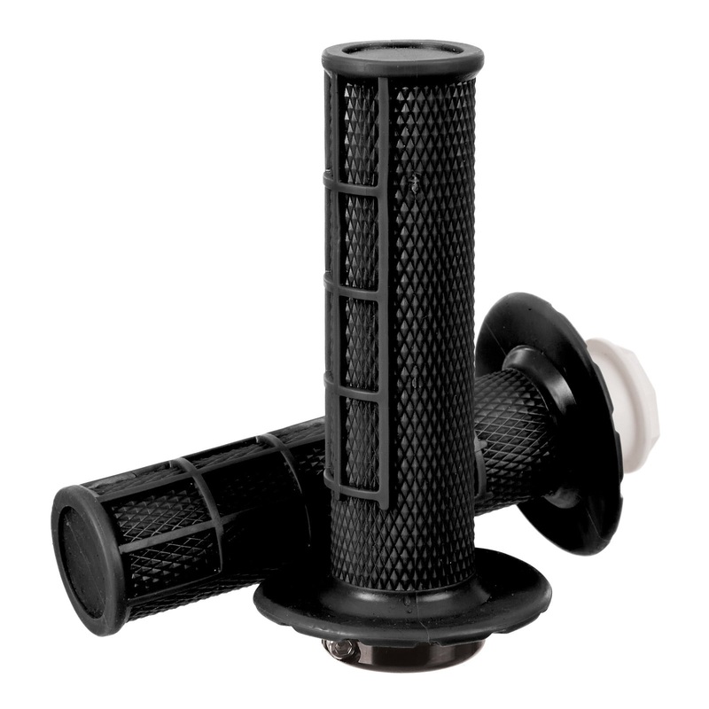 Whites Lock On Grips – Half Waffle – Black (with 6 Cams)