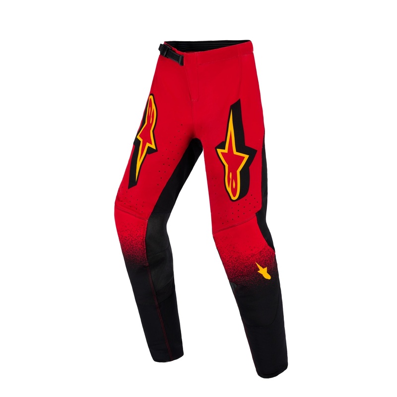 ALPINESTARS 2026 YOUTH SUPERTECH SCENZ PANTS – RED BLACK YELLOW 22