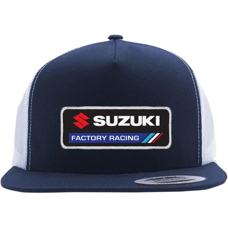 Factory Effex Suzuki Factory Snapback Hat OSFM Navy/White