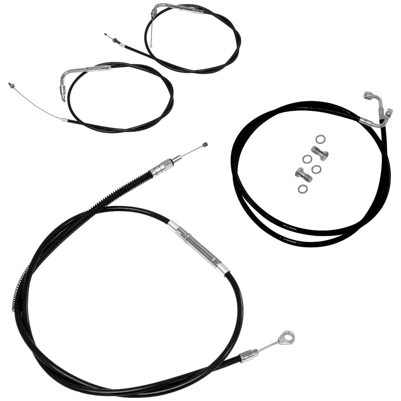 LA Choppers Cable/Brake Line Kit – 15-17in. Ape Hangers – Stainless Steel LA-8110KT-16