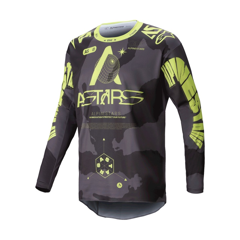 ALPINESTARS 2025 RACER HOLLOW  JERSEY – DARK CAMO YELLOW FLUO S