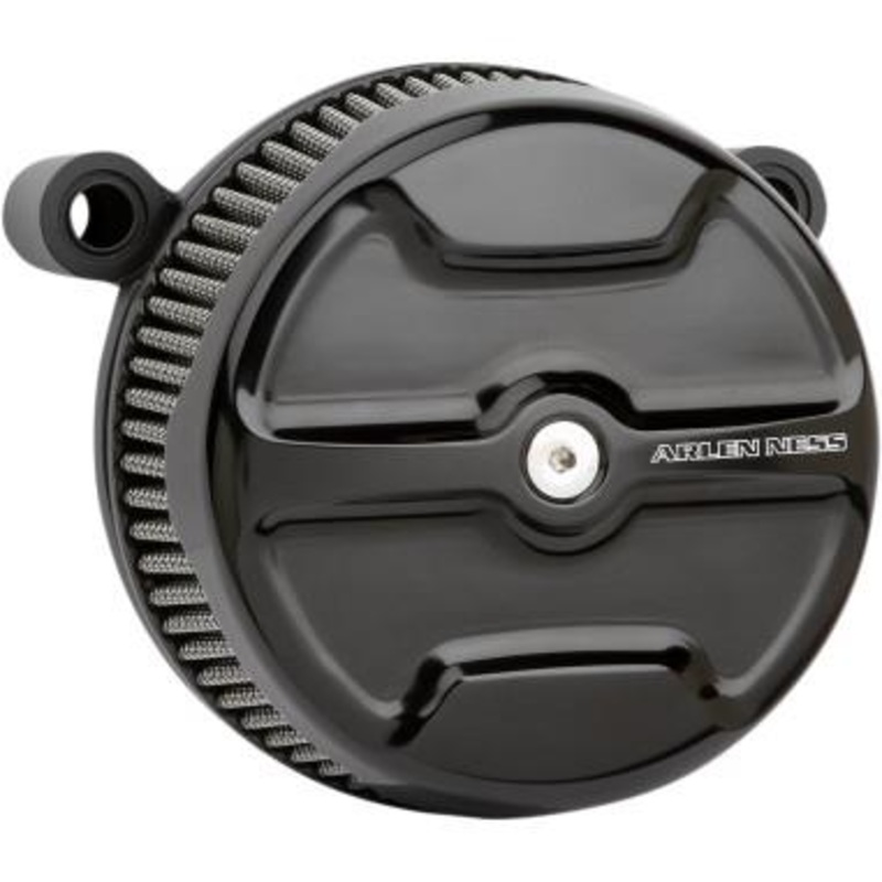 Arlen Ness Big Sucker Stage I Air Filter Kit – Black Knuckle – Red Filter 18-342