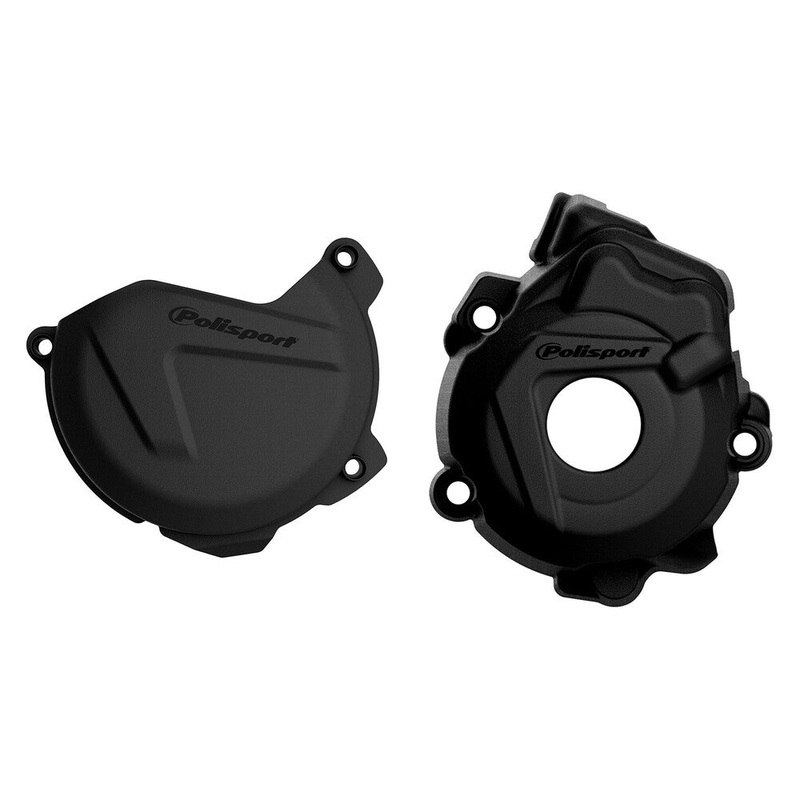 Polisport Clutch/Ignition Cover Kit – Black 90970