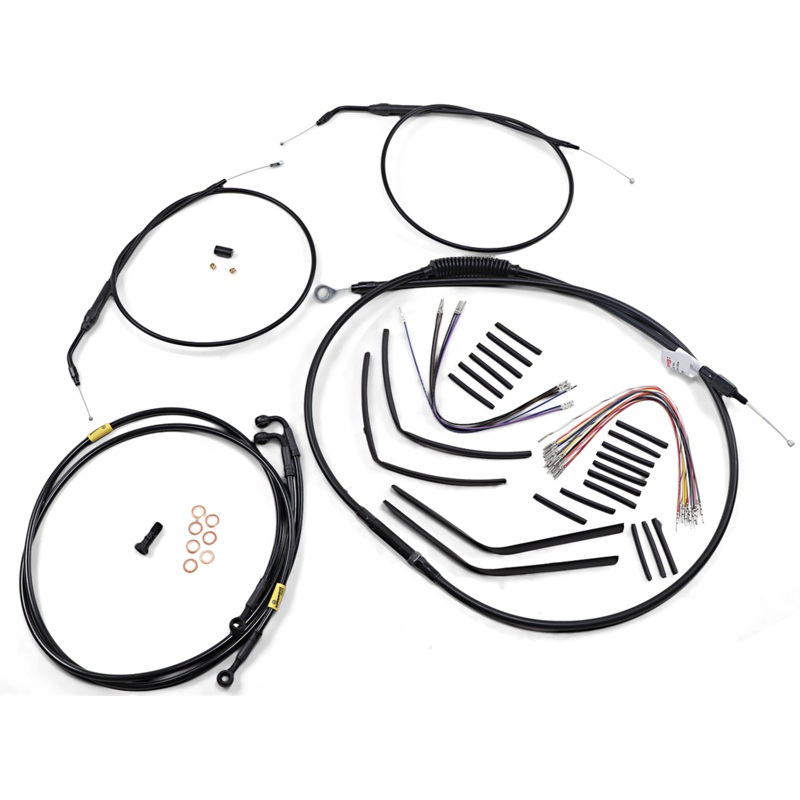 Burly Brand T-Bar Cable and Brake Line Kit – 12in. B30-1195