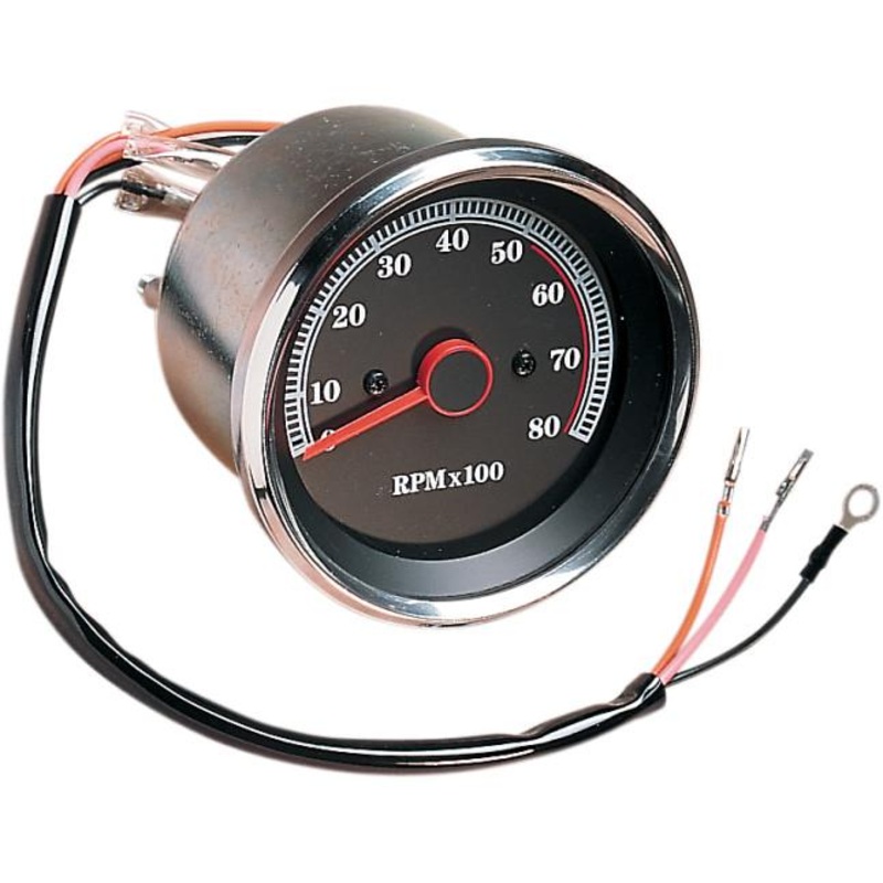 Drag Specialties Electronic 8000 RPM Tachometer 74106-BX-LB1