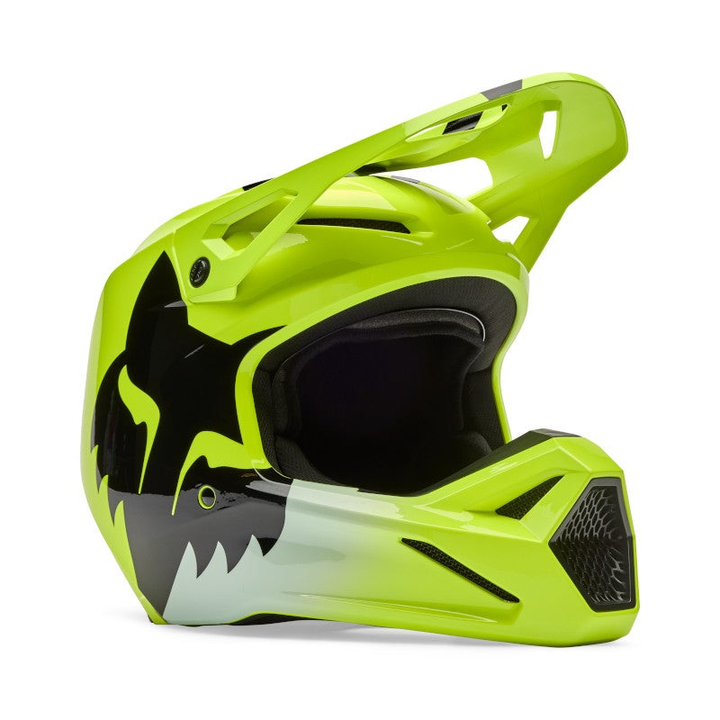 FOX 2026 YOUTH V1 SHIELD HELMET – FLO YELLOW S