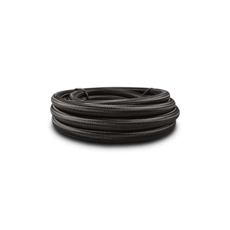 Vibrant -4 AN Black Nylon Braided Flex Hose (10 foot roll)