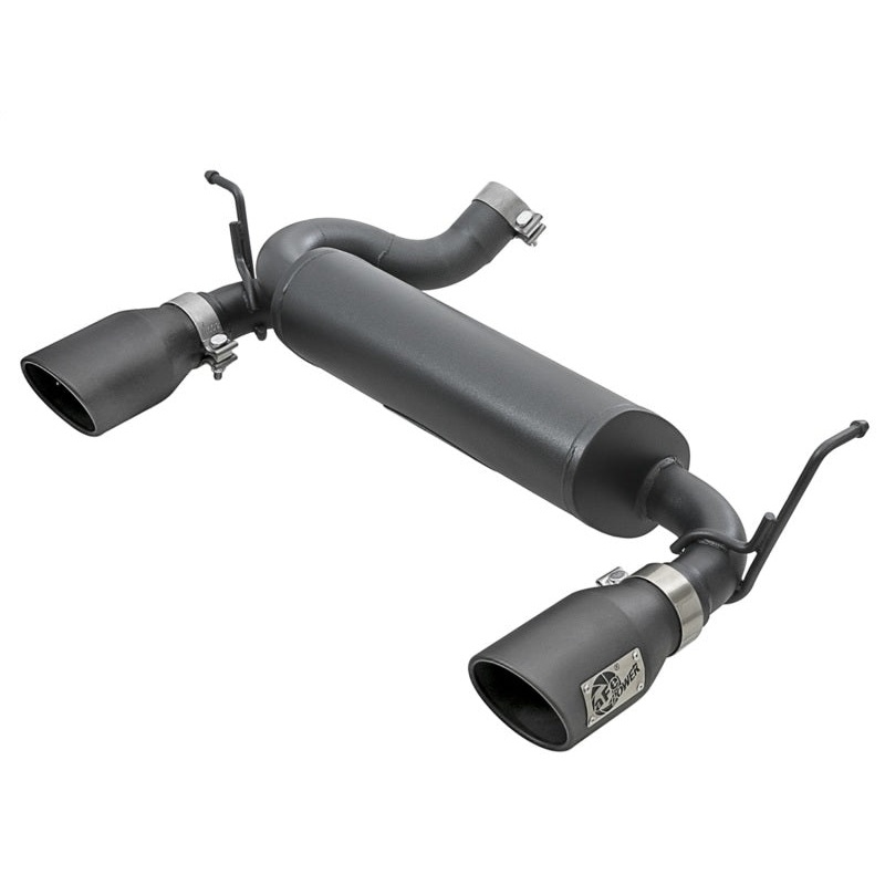 aFe Rebel Series 2.5in 409 SS Axle-Back Exhaust w/ Black Tips 2007+ Jeep Wrangler (JK) V6 3.6L/3.8L