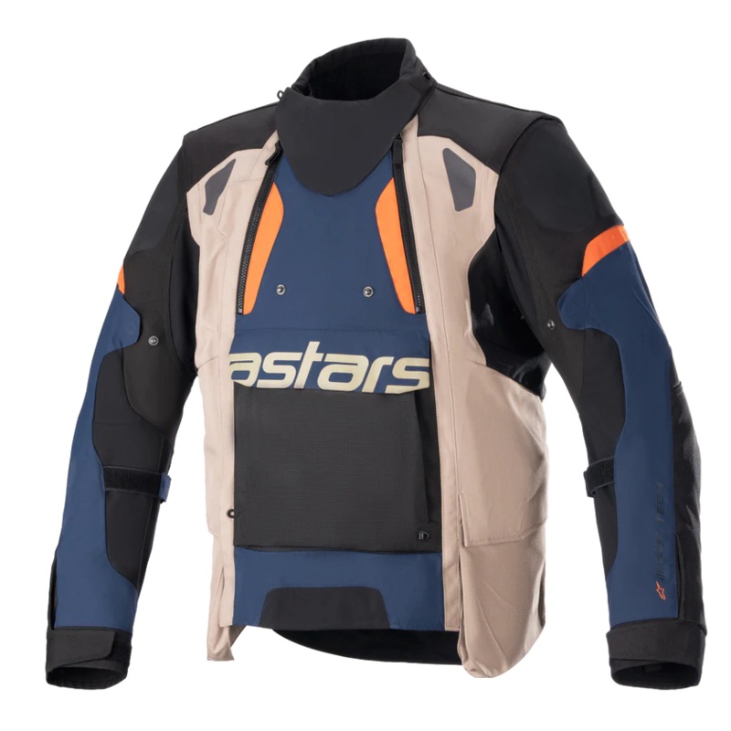 ALPINESTARS HALO DRYSTAR ADVENTURE JACKET – DARK BLUE/DARK KHAKI/FLAME ORANGE S