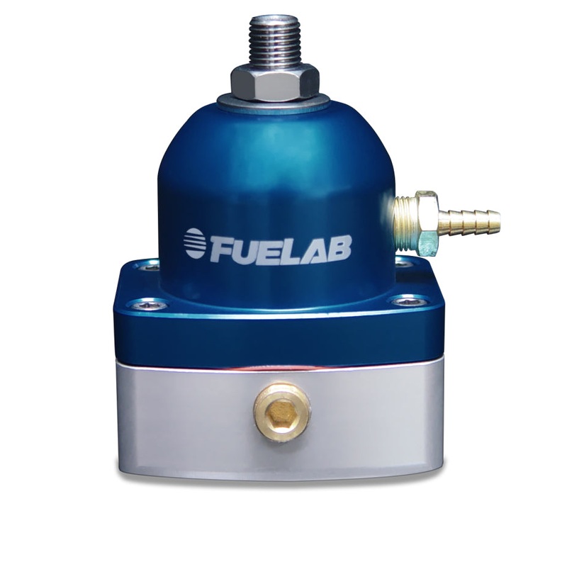 Fuelab 535 EFI Adjustable Mini FPR 25-90 PSI (2) -6AN In (1) -6AN Return – Blue