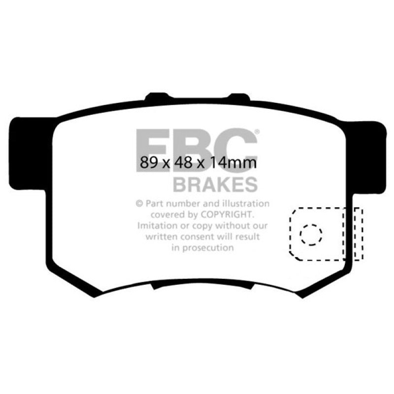 EBC 97 Acura CL 2.2 Redstuff Rear Brake Pads