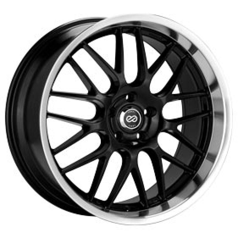 Enkei Lusso 18×7.5 42mm Offset 5×114.3 Bolt Pattern 72.6 Bore Black w/ Machined Lip Wheel