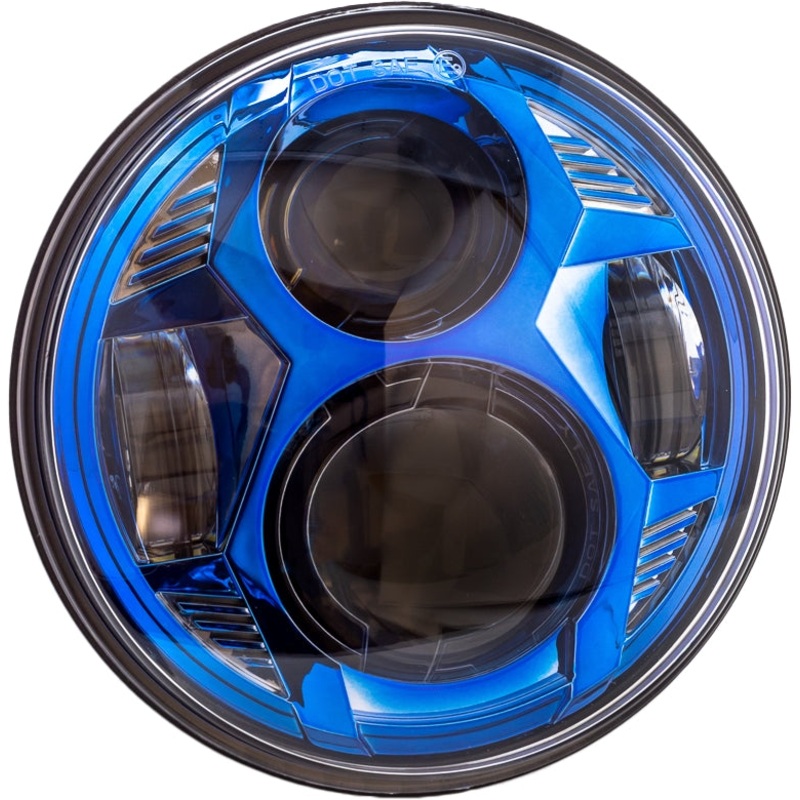 Letric Lighting Co. 5.75in. LED Headlight – Color Collection Wide-Array LED – Blue LLC-CC-5B