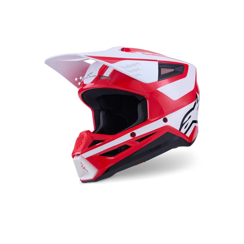 ALPINESTARS 2025 S-M3 HEAT HELMET – RED WHITE BLACK GLOSSY XS