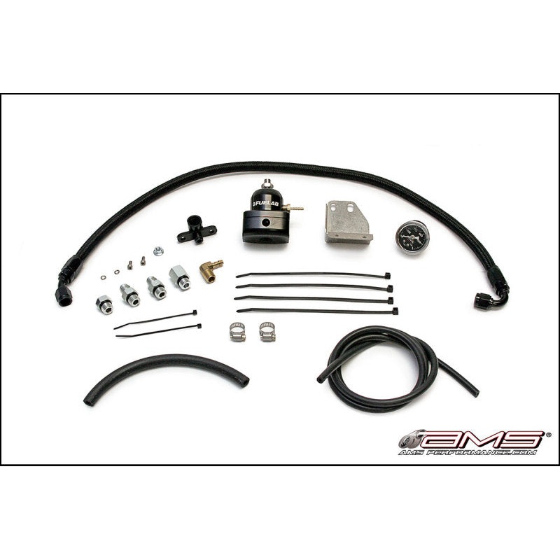 AMS Performance 08-15 Mitsubishi EVO X Fuel Pressure Regulator Kit – Black