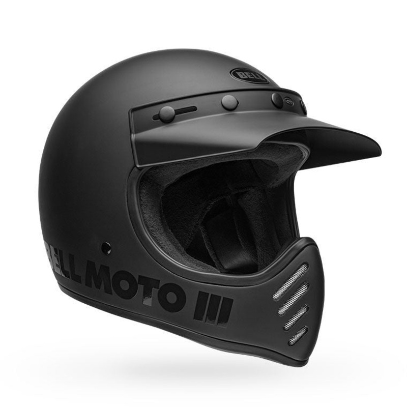 BELL MOTO-3 CLASSIC HELMET – MATTE/GLOSS BLACK M