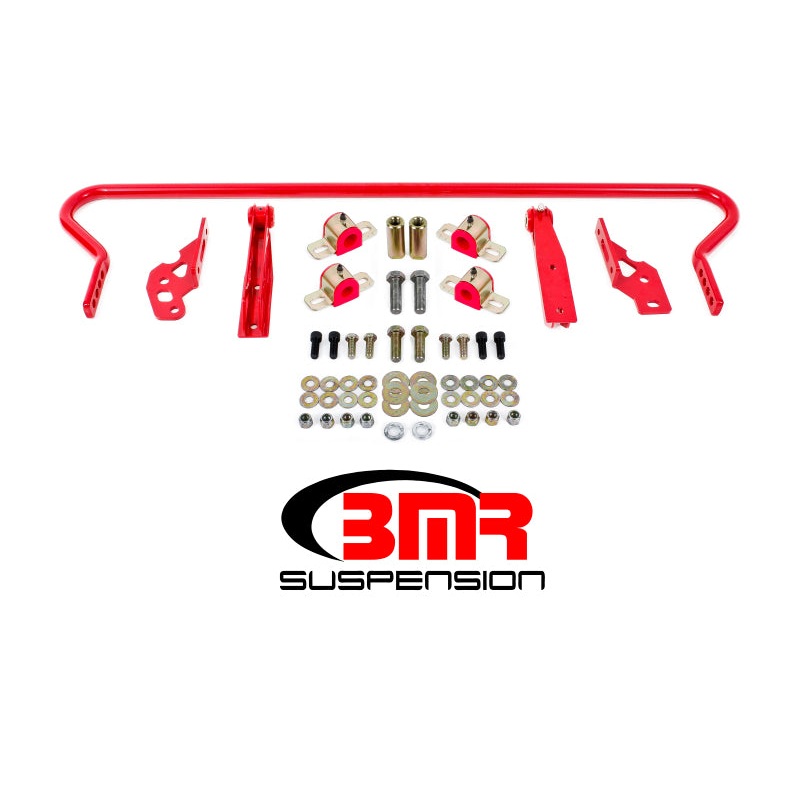 BMR 11-14 S197 Mustang Rear Hollow 25mm Adj. Sway Bar Kit w/ Bushings – Red