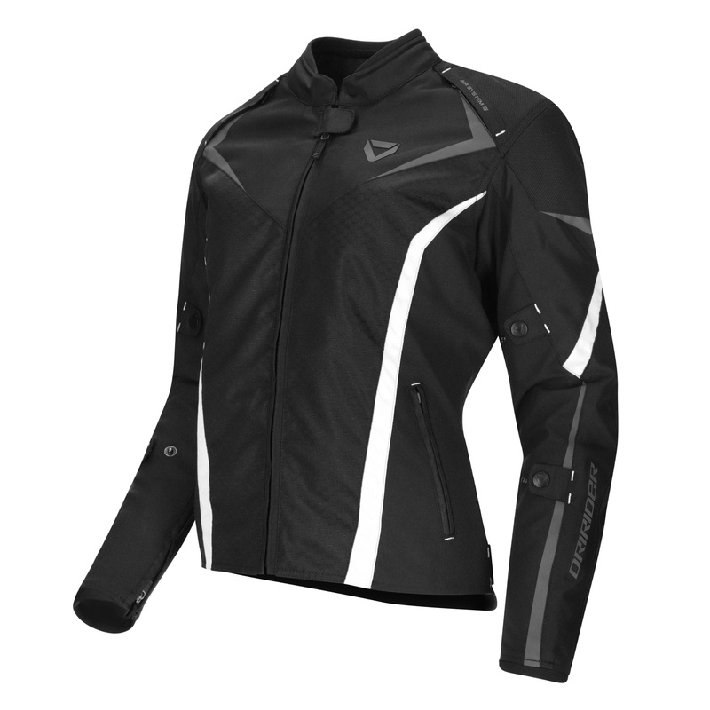 DRIRIDER ORIGIN 2 LADIES JACKET – BLACK/WHITE 6