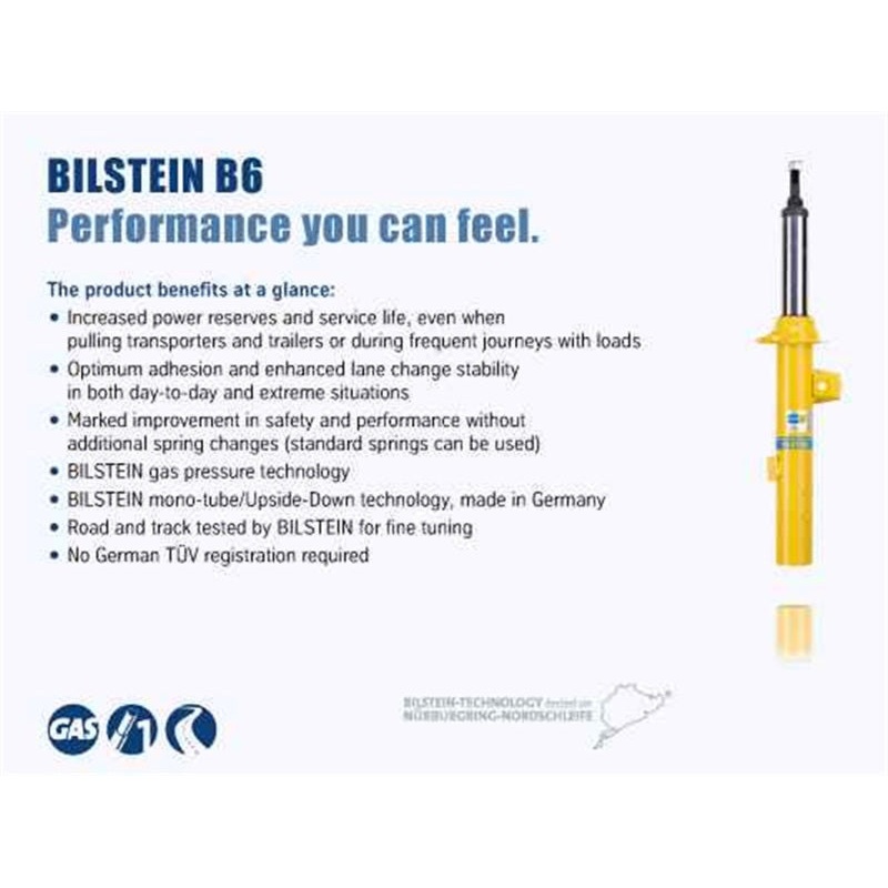 Bilstein B6 HD 05-10 Chevy Cobalt / 07-10 Pontiac G5 Rear 46mm Monotube Shock Absorber